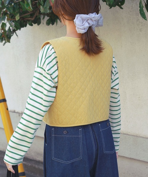 Crisp（クリスプ）の「キルティングリボンベスト（ベスト・レディース・イエロー/アイボリー・FREE）」の13枚目の写真