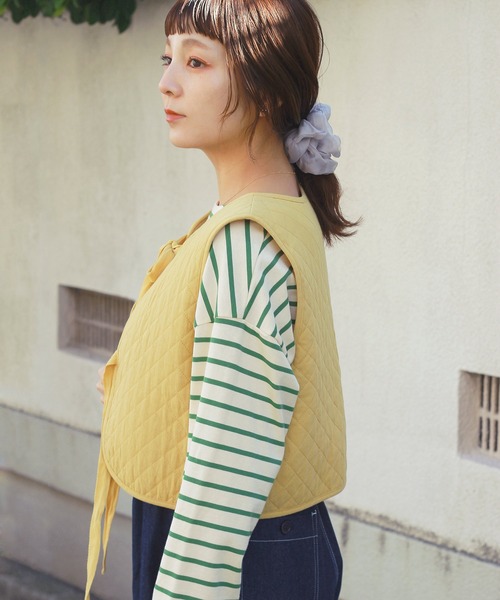 Crisp（クリスプ）の「キルティングリボンベスト（ベスト・レディース・イエロー/アイボリー・FREE）」の18枚目の写真