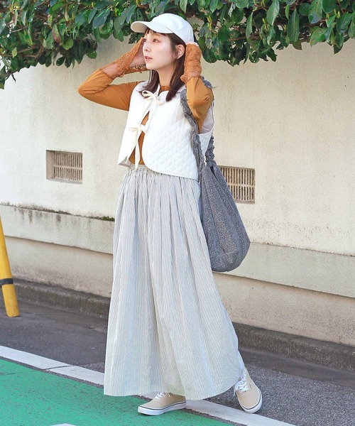 Crisp（クリスプ）の「キルティングリボンベスト（ベスト・レディース・イエロー/アイボリー・FREE）」の19枚目の写真