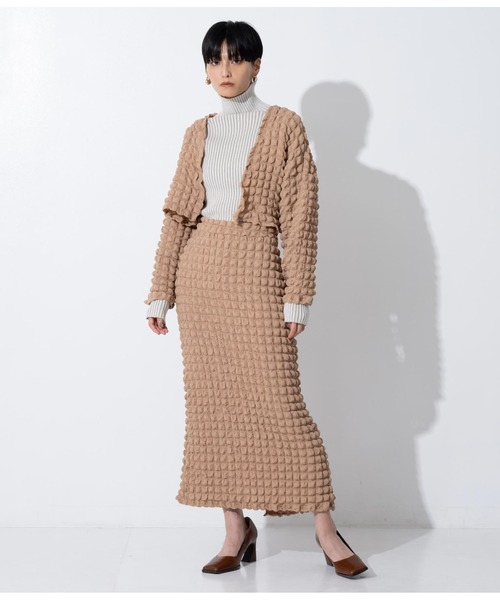 Settimissimo（セッティミッシモ）の「【セットアップ対応】フロントオープンポコポコショートボレロ（カーディガン/ボレロ・レディース・ブルー/ベージュ/ブラック・FREE）」の13枚目の写真