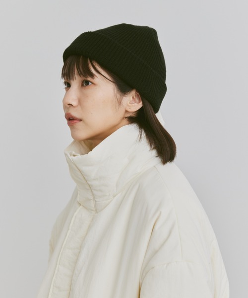 flaner（フラネ）の「Rib knit cap / リブニットキャップ（ニットキャップ/ビーニー・レディース・ブラック・FREE）」の2枚目の写真
