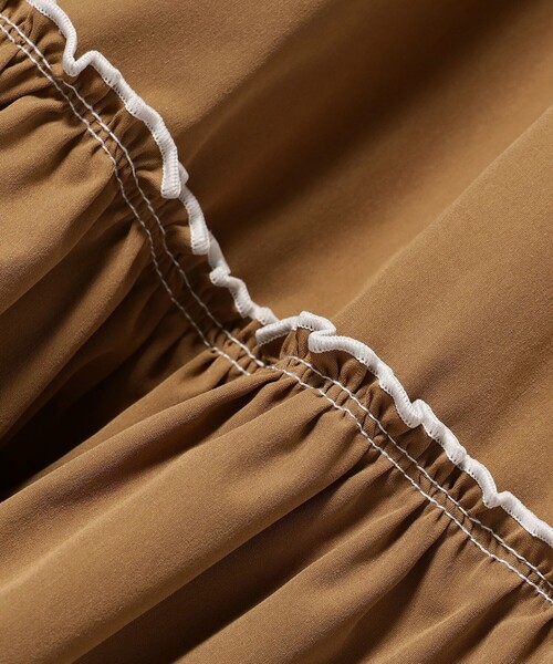 Ray BEAMS（レイビームス）の「Ray BEAMS / 配色ステッチ ギャザー ワンピース（ワンピース・レディース・ブラック/カーキ・ONE SIZE）」の20枚目の写真