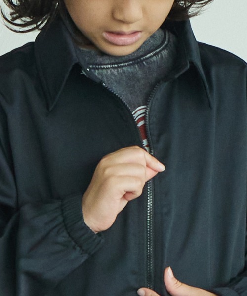 PAIRMANON STREET(ペアマノンストリート)の「【PAIRMANON STREET】コットン スイングトップ ブルゾン(ブルゾン・キッズ・ベージュ/ブラック・130/110/140/120/150/90/100)」の3枚目の写真