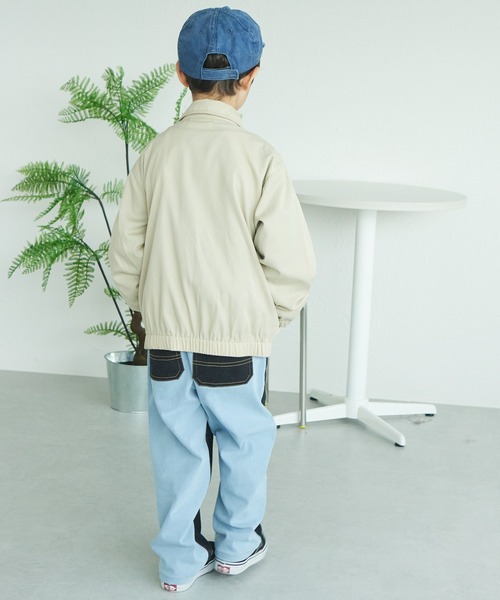 PAIRMANON STREET(ペアマノンストリート)の「【PAIRMANON STREET】コットン スイングトップ ブルゾン(ブルゾン・キッズ・ベージュ/ブラック・130/110/140/120/150/90/100)」の6枚目の写真