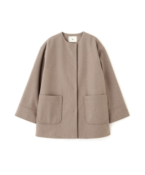 N.(N. Natural Beauty Basic)(エヌエヌナチュラルビューティーベーシック)の「【S Size Line】◆エアニーノーカラーショートコート(ノーカラーコート・レディース・モカ/ライトグリーン/ネイビー・MEDIUM/SMALL)」の10枚目の写真