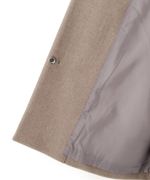 N.(N. Natural Beauty Basic)(エヌエヌナチュラルビューティーベーシック)の「【S Size Line】◆エアニーノーカラーショートコート(ノーカラーコート・レディース・モカ/ライトグリーン/ネイビー・MEDIUM/SMALL)」の8枚目の写真