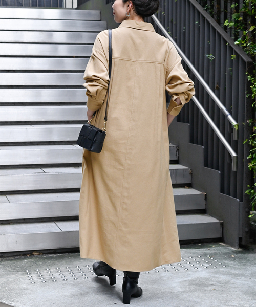 B.C STOCK（ベーセーストック）の「シャツロングワンピース