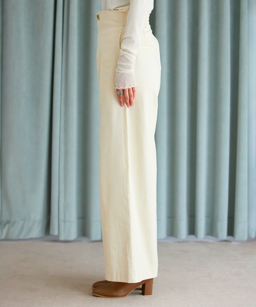 VIS（ビス）の「【洗える】微起毛バギーパンツ（スラックス・レディース・ブラウン系その他/キナリ・M/S/SS）」の9枚目の写真