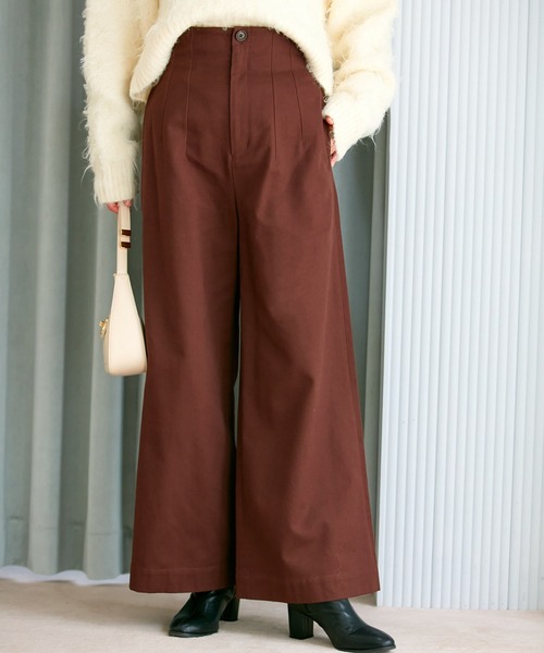 VIS（ビス）の「【洗える】微起毛バギーパンツ（スラックス・レディース・ブラウン系その他/キナリ・M/S/SS）」の22枚目の写真