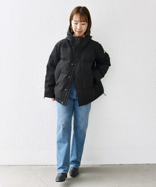 DANTON(ダントン)の「DANTON: フード ショート ダウン ジャケット(ダウンジャケット/コート・レディース・ブラック/ベージュ・ONE SIZE)」の5枚目の写真