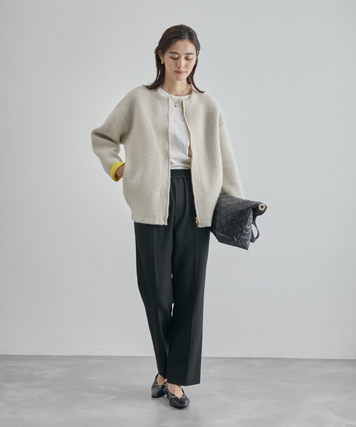 ROPE'（ロペ）の「【高評価】裏起毛ドロストリラックスパンツ/セットアップ対応（その他パンツ・レディース・ブラック/グレー/オフホワイト・38/36）」の15枚目の写真