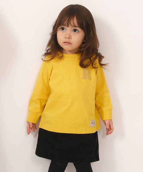 LEAD(リード)の「OCS認証 オーガニックコットン100% ロゴ【イニシャル R】長袖Tシャツ(Tシャツ/カットソー・キッズ・インディゴブルー/カーキ/キャメル/マスタード/コーラル・140/130/120/90/110/150/100)」の6枚目の写真
