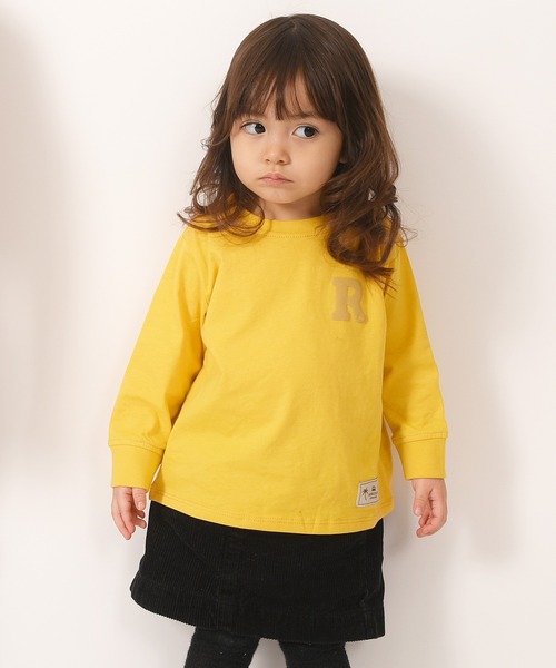LEAD(リード)の「OCS認証 オーガニックコットン100% ロゴ【イニシャル R】長袖Tシャツ(Tシャツ/カットソー・キッズ・インディゴブルー/カーキ/キャメル/マスタード/コーラル・140/130/120/90/110/150/100)」の7枚目の写真