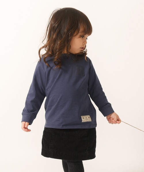 LEAD(リード)の「OCS認証 オーガニックコットン100% ロゴ【イニシャル R】長袖Tシャツ(Tシャツ/カットソー・キッズ・インディゴブルー/カーキ/キャメル/マスタード/コーラル・140/130/120/90/110/150/100)」の8枚目の写真