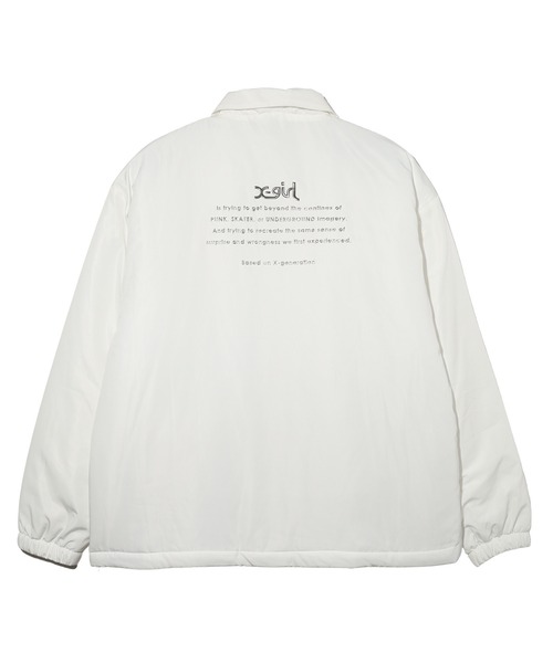 X-girl(エックスガール)の「PADDED COACH JACKET(その他アウター・レディース・ブラック/ホワイト・M/S)」の3枚目の写真
