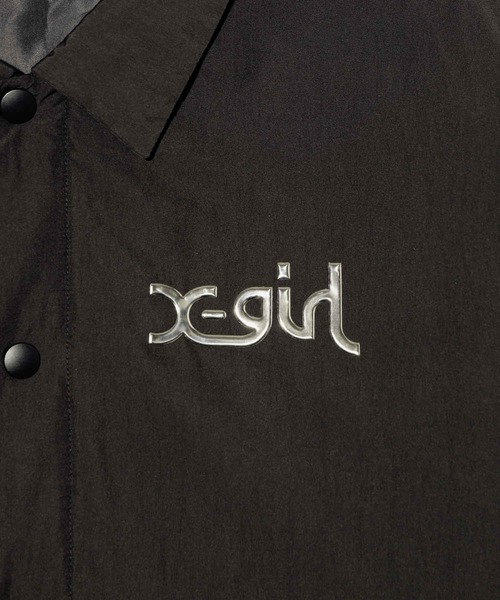 X-girl(エックスガール)の「PADDED COACH JACKET(その他アウター・レディース・ブラック/ホワイト・M/S)」の7枚目の写真