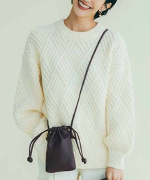 IEDIT | ＩＥＤＩＴ　ふんわり起毛がやわらかな　ダイア編みニットプルオーバー(ニット/セーター)