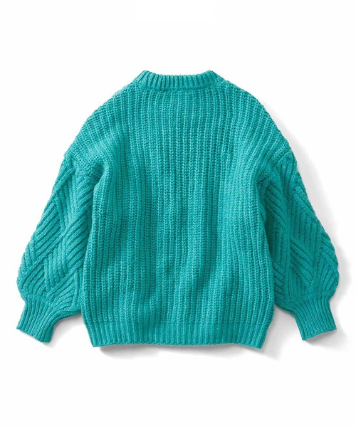 IEDIT（イディット）の「ＩＥＤＩＴ　ふんわり起毛がやわらかな　ダイア編みニットプルオーバー（ニット/セーター・レディース・アイボリー/グリーン系その他・MEDIUM/LARGE/X-LARGE/XX-LARGE/SMALL/XXX-LARGE）」の10枚目の写真