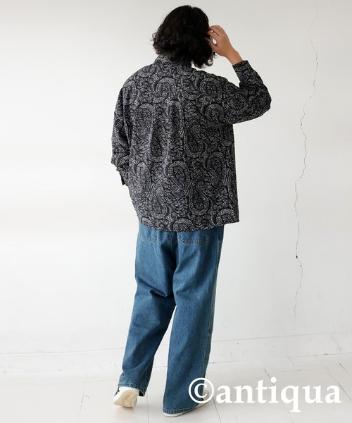 antiqua(アンティカ)の「ペイズリー柄シャツ(シャツ/ブラウス・レディース・オフホワイト/ブラック・FREE)」の15枚目の写真