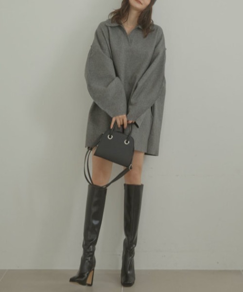 ACYM（アシーム）の「Bulky silhouette collar ワンピース