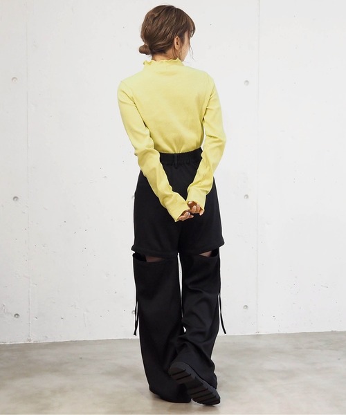 tiptop(ティップトップ)の「【シーズンレスアイテム】マルチWAYパンツ(その他パンツ・レディース・ブラック/チャコールグレー/アイボリー・FREE)」の9枚目の写真