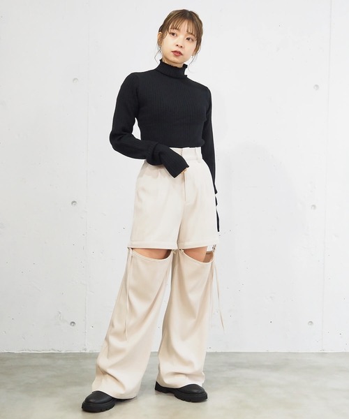 tiptop(ティップトップ)の「【シーズンレスアイテム】マルチWAYパンツ(その他パンツ・レディース・ブラック/チャコールグレー/アイボリー・FREE)」の21枚目の写真