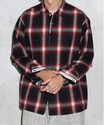 NUMBER (N)INE×TOWN CRAFT /ナンバーナイン×タウンクラフト  SHAGGY OMBRE OPEN COLLAR SHIRTシャギーオンブレオープンシャツ