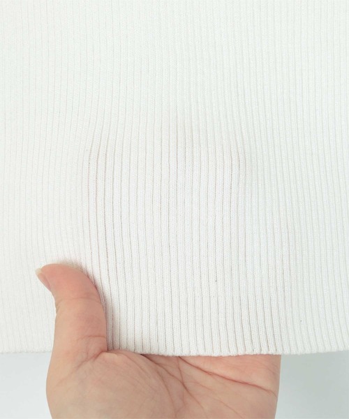 miette(ミエット)の「ダブルジップ半袖トップス(ニット/セーター・レディース・ブラック/オフホワイト/ライトグリーン・FREE)」の14枚目の写真