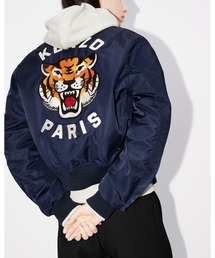 【状態A】KENZO タイガープリントジャケット　TIGER アウター ブルゾン 状態A】KENZO タイガープリントジャケット TIGER アウター