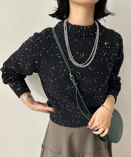 【新品、未使用】シーニュ cygne ラメニットプルオーバー corinne 中古・古着通販】cygne (シーニュ) ラメニットプルオーバー