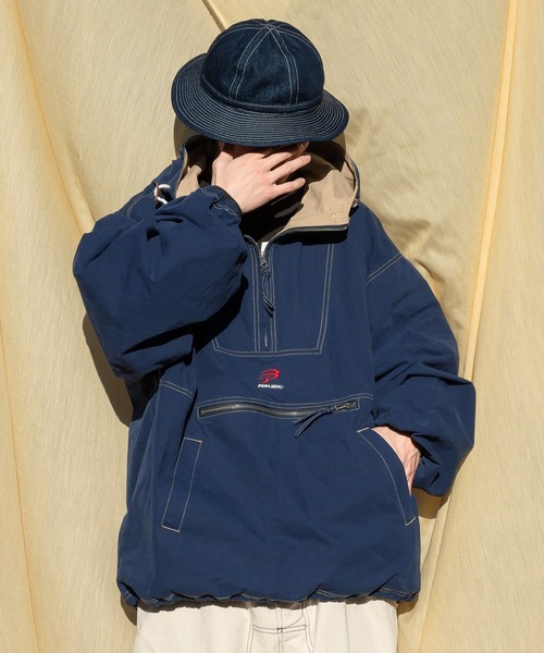 新品・タグ付き✨ロサーセン ブルゾン アノラックパーカーM ネイビー×ベージュ 送料無料 新品｜未使用｜ロサーセン｜Rosasen｜ナイロン