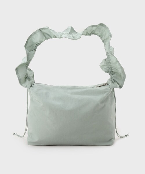 OPAQUE.CLIP（オペークドットクリップ）の「◆【軽量/長さ調整可能2WAY】フリルワンハンドルショルダーバッグ（ショルダーバッグ・レディース・ライトグレー/グリーン系その他5/パープル/ブラック・00）」の8枚目の写真