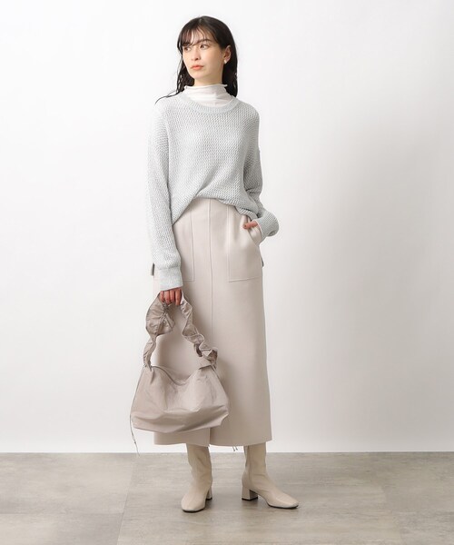 OPAQUE.CLIP（オペークドットクリップ）の「◆【軽量/長さ調整可能2WAY】フリルワンハンドルショルダーバッグ（ショルダーバッグ・レディース・ライトグレー/グリーン系その他5/パープル/ブラック・00）」の18枚目の写真