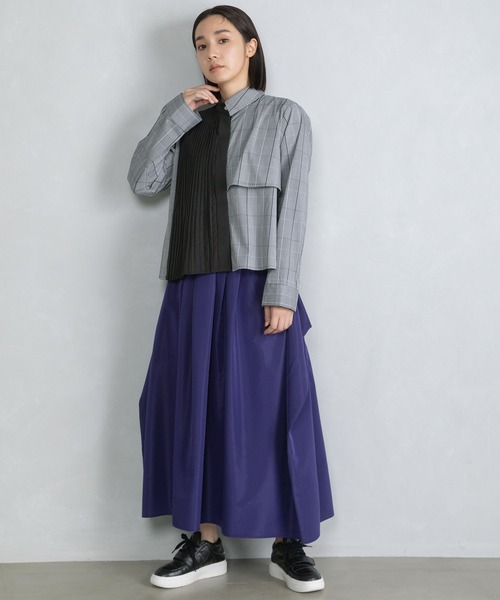 MARECHAL TERRE（マルシャルテル）の「タックデザインスカート（スカート・レディース・ベージュ/ブラック/グリーン系その他/ブルー/レッド・MEDIUM）」の12枚目の写真