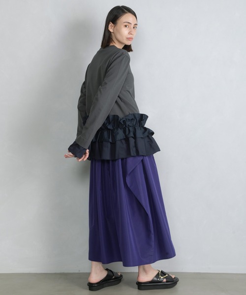 MARECHAL TERRE（マルシャルテル）の「タックデザインスカート（スカート・レディース・ベージュ/ブラック/グリーン系その他/ブルー/レッド・MEDIUM）」の13枚目の写真