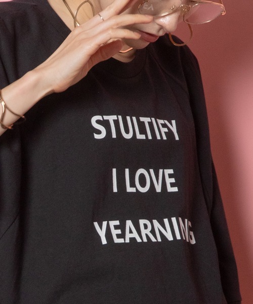 MHBG TOKYO（エムエイチビージートーキョー）の「STULTIFY ロゴTEE（Tシャツ/カットソー・レディース・ブラック/チャコールグレー/オフホワイト・FREE）」の18枚目の写真