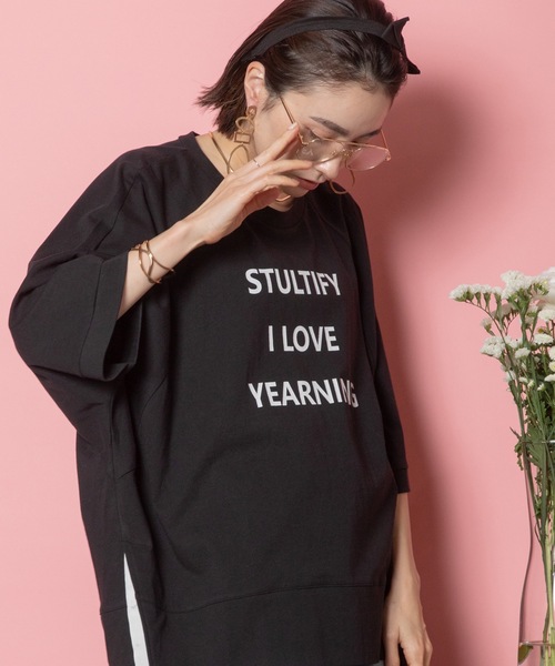 MHBG TOKYO（エムエイチビージートーキョー）の「STULTIFY ロゴTEE（Tシャツ/カットソー・レディース・ブラック/チャコールグレー/オフホワイト・FREE）」の14枚目の写真