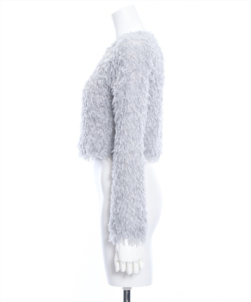 clear（クリア）の「フェザーフレアスリーブトップス≪2024SS新作≫（ニット/セーター・レディース・グレー/ベージュ/グリーン/ピンク・F）」の10枚目の写真