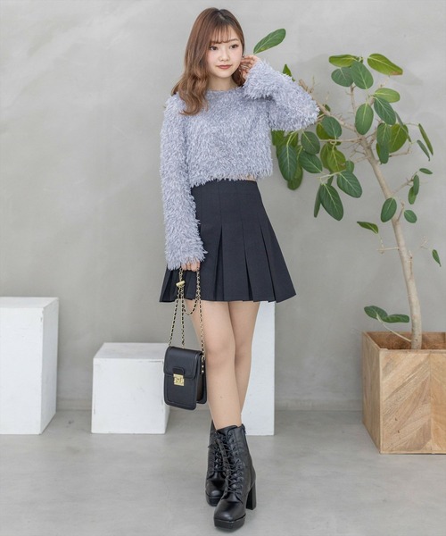 clear（クリア）の「フェザーフレアスリーブトップス≪2024SS新作≫（ニット/セーター・レディース・グレー/ベージュ/グリーン/ピンク・F）」の15枚目の写真