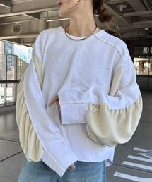 etsinta | 【etsinta/エシンタ】ワッフルボリュームスリーブバックベルト(Tシャツ/カットソー)