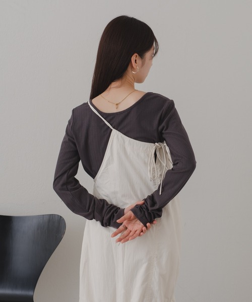 Kastane（カスタネ）の「【2024SSカタログ掲載】ストレッチリブロンTEE（Tシャツ/カットソー・レディース・グレー/イエロー/アイボリー・FREE）」の22枚目の写真