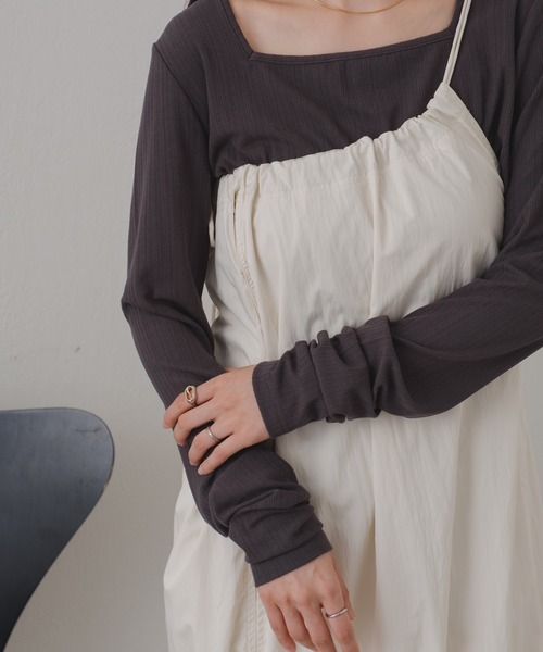 Kastane（カスタネ）の「【2024SSカタログ掲載】ストレッチリブロンTEE（Tシャツ/カットソー・レディース・グレー/イエロー/アイボリー・FREE）」の19枚目の写真