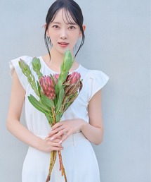 mysty woman | ギャザーフレンチスリーブプルオーバー 113881(Tシャツ/カットソー)