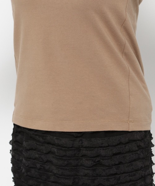 mysty woman（ミスティウーマン）の「ギャザーフレンチスリーブプルオーバー　113881（Tシャツ/カットソー・レディース・オフホワイト/ブラック/ブラウン・FREE）」の17枚目の写真