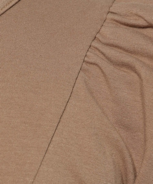 mysty woman（ミスティウーマン）の「ギャザーフレンチスリーブプルオーバー　113881（Tシャツ/カットソー・レディース・オフホワイト/ブラック/ブラウン・FREE）」の18枚目の写真