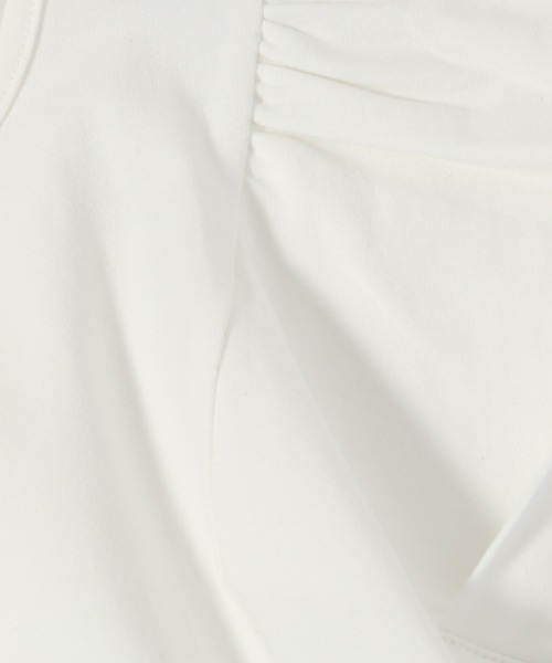 mysty woman（ミスティウーマン）の「ギャザーフレンチスリーブプルオーバー　113881（Tシャツ/カットソー・レディース・オフホワイト/ブラック/ブラウン・FREE）」の20枚目の写真