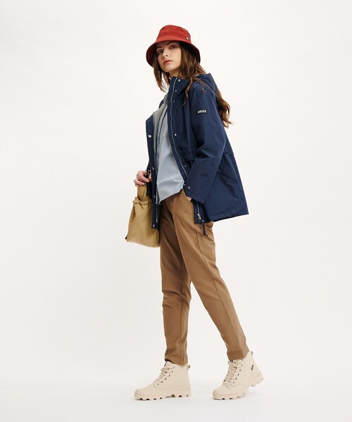 AIGLE(エーグル)の「撥水 ウエストゴム センタープレス スリムスキニーパンツ RP(チノパンツ・レディース・ブラック/ベージュ/ブラウン・36/38/40/34)」の6枚目の写真