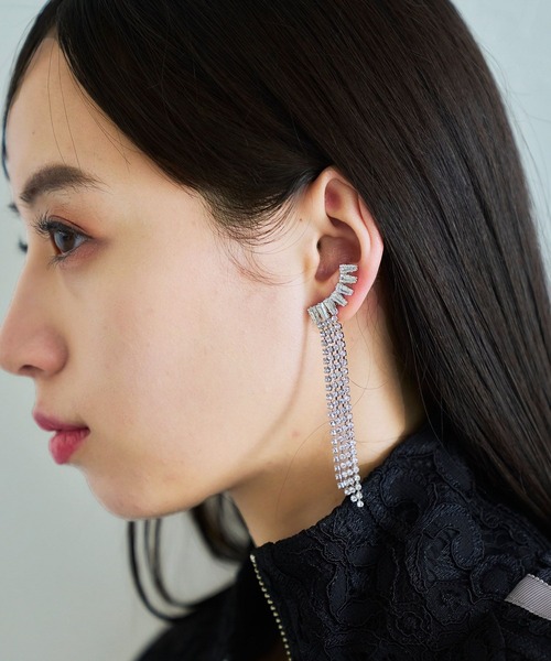 HARE（ハレ）の「ビジューフリンジイヤリング(HARE)（イヤリング・レディース・シルバー・FREE）」の6枚目の写真