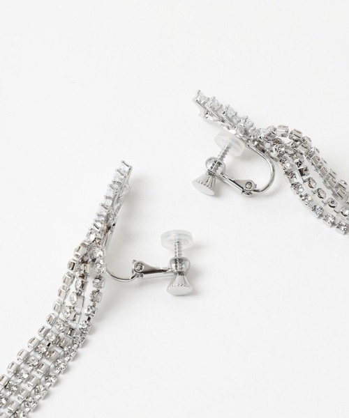 HARE（ハレ）の「ビジューフリンジイヤリング(HARE)（イヤリング・レディース・シルバー・FREE）」の10枚目の写真