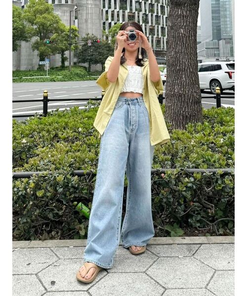 Ungrid - ungrid【新品タグ付】フラワーハーフスリーブシャツ★TODAYFUL ビッグシルエットハーフスリーブシャツ（シャツ/ブラウス